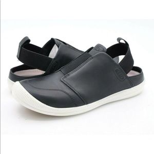 Keen Women 9W Iris Lorelai II Black Leather Closed Toe Slingback Sandal EUR 39.5